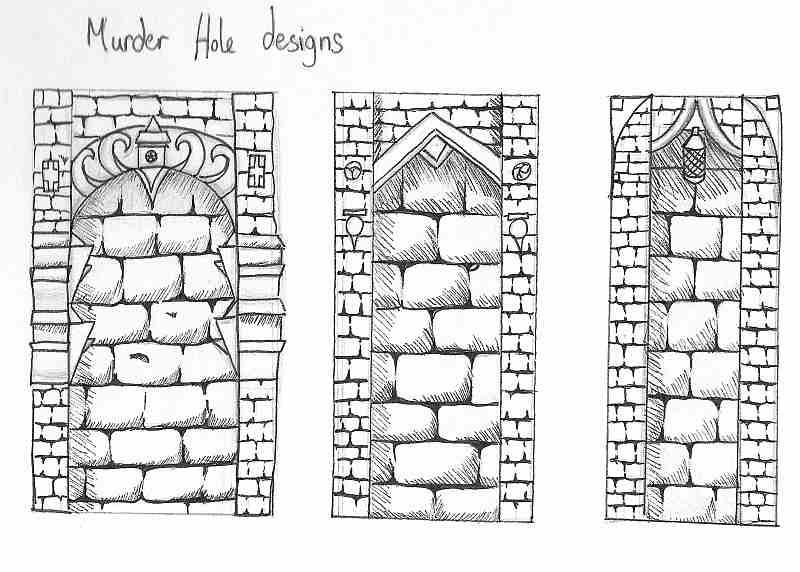 buildings murder holes and stones